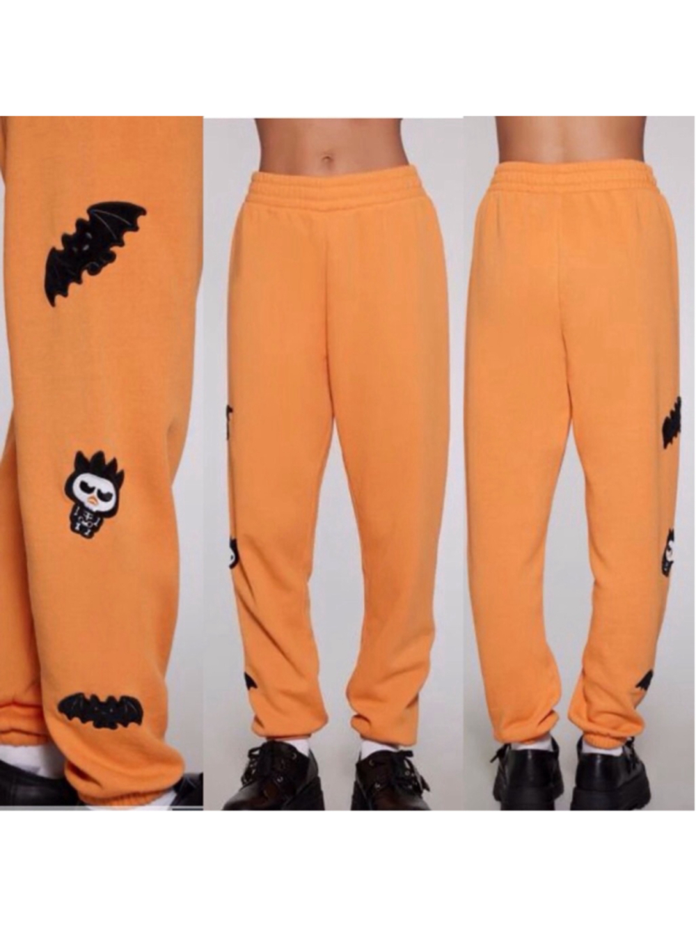 Forever 21 x Sanrio Hello Kitty Halloween Orange Joggers Sweatpants Juniors NWT